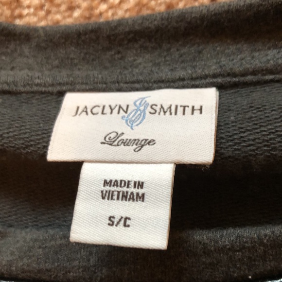 Gray & black cotton lounge top Jaclyn Smith - Picture 2 of 10